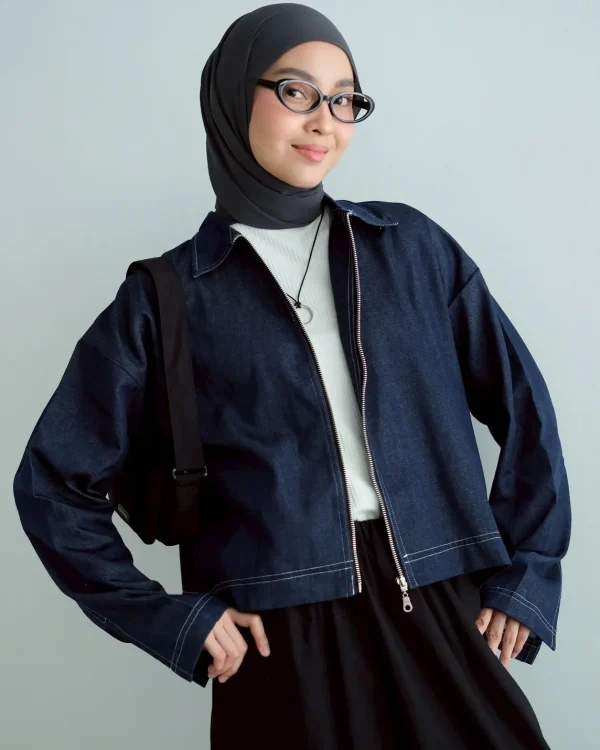 Parvin Denim Jacket Dark Blue