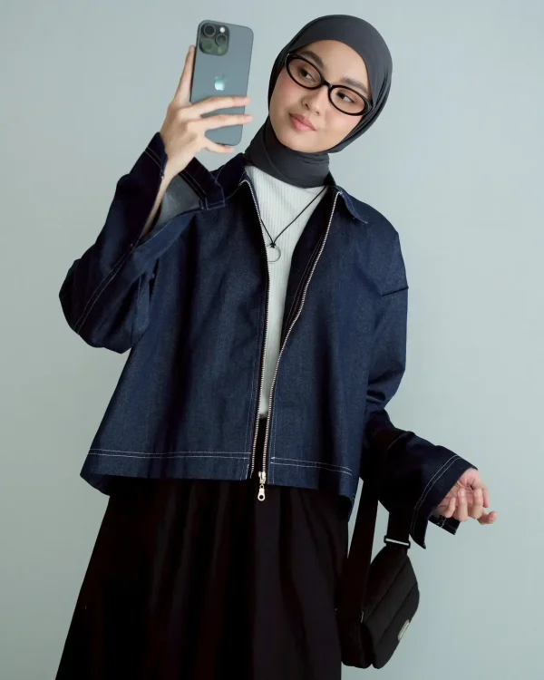Parvin Denim Jacket Dark Blue foto 4