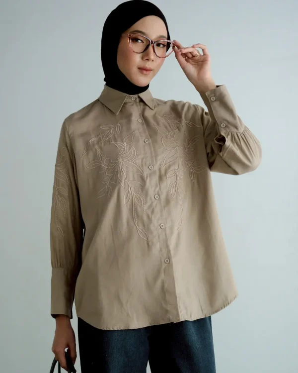 Orinda Shirt Khaki foto 3