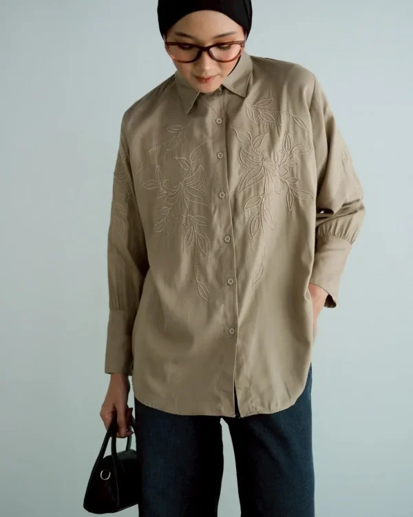 Orinda Shirt Khaki foto 2