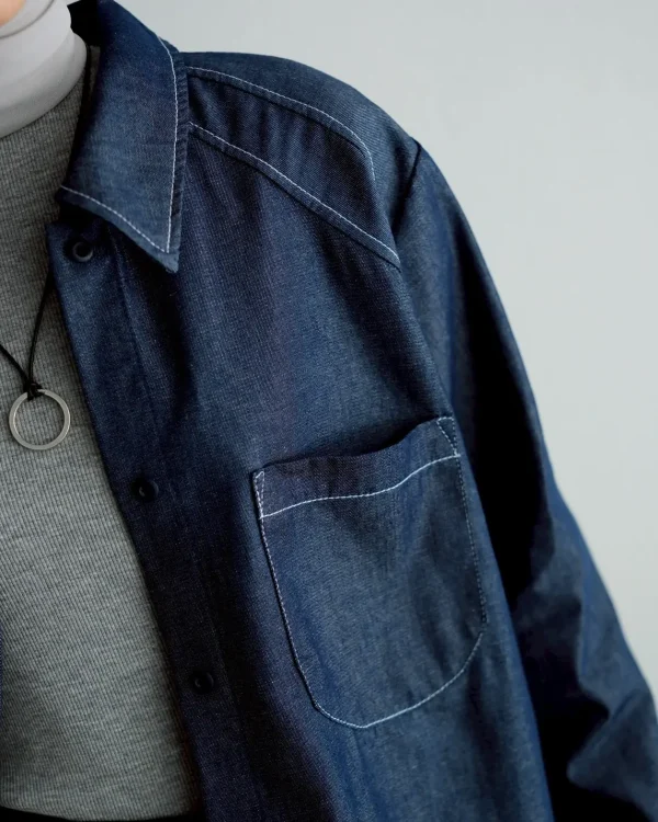 Raegita Denim Shirt Dark Blue foto 4