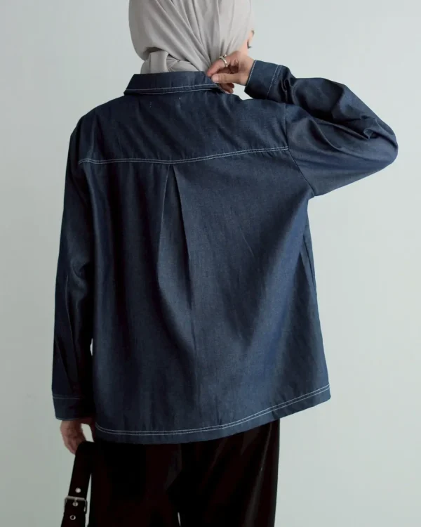 Raegita Denim Shirt Dark Blue foto 3