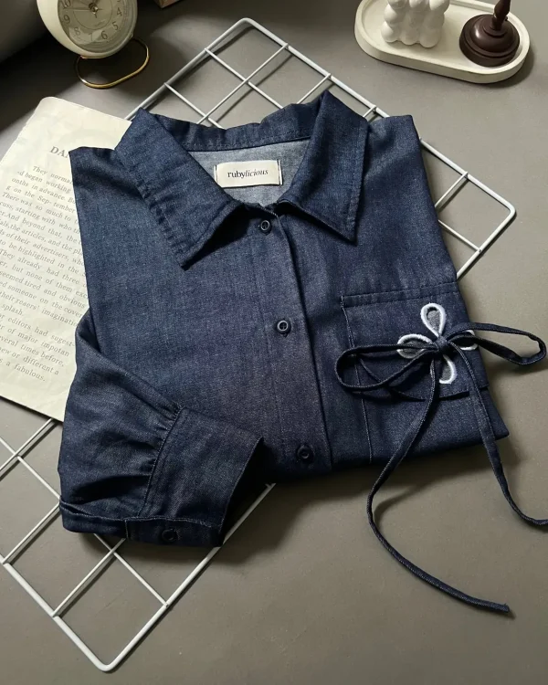 Haize Denim Shirt Dark Blue foto 4