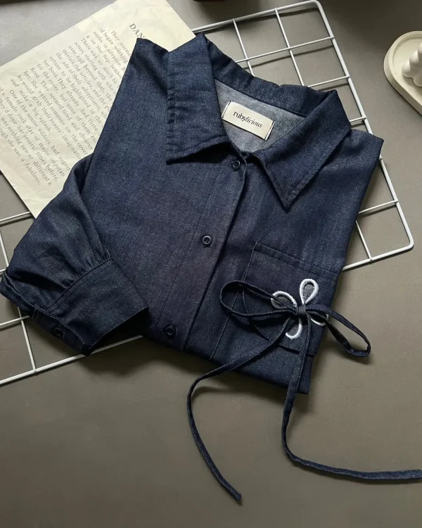 Haize Denim Shirt Dark Blue foto 3
