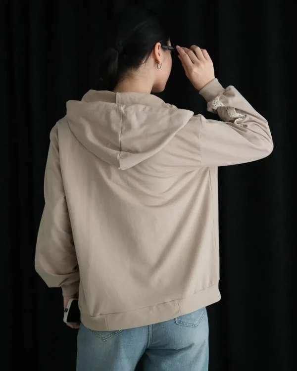 Nicky Jacket Khaki | Jaket Baby Terry | Jaket Kasual Wanita foto 3