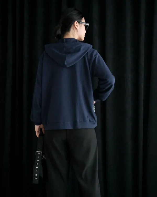Nicky Jacket Navy | Jaket Baby Terry | Jaket Kasual Wanita foto 3