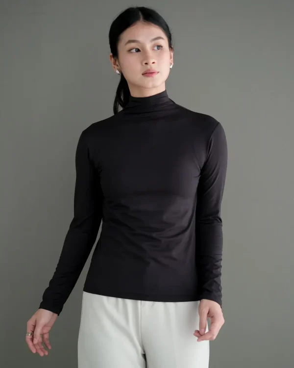 Turtleneck Manset Black | MANSET BASIC COOLTECH SPANDEX | MANSET WANITA ADEM foto 1