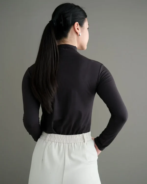 Turtleneck Manset Black | MANSET BASIC COOLTECH SPANDEX | MANSET WANITA ADEM foto 2