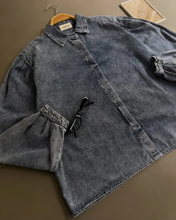 Delara Denim Shirt Acid foto 2