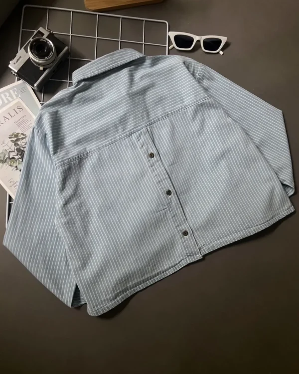 Greya Denim Stripe Shirt Light Blue foto 3