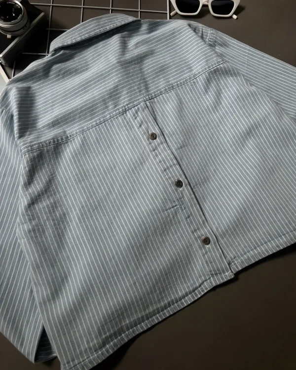 Greya Denim Stripe Shirt Light Blue foto 4