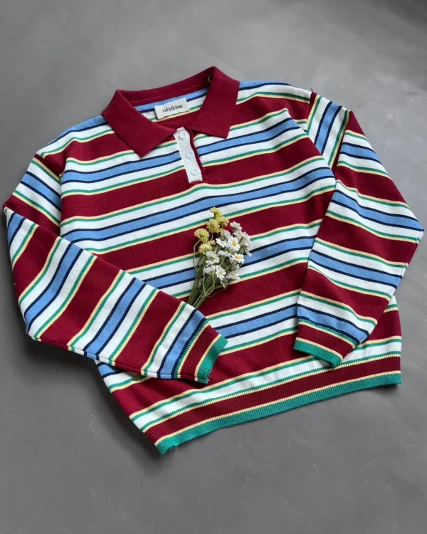 Wesly Stripe Longsleeve Red foto 1