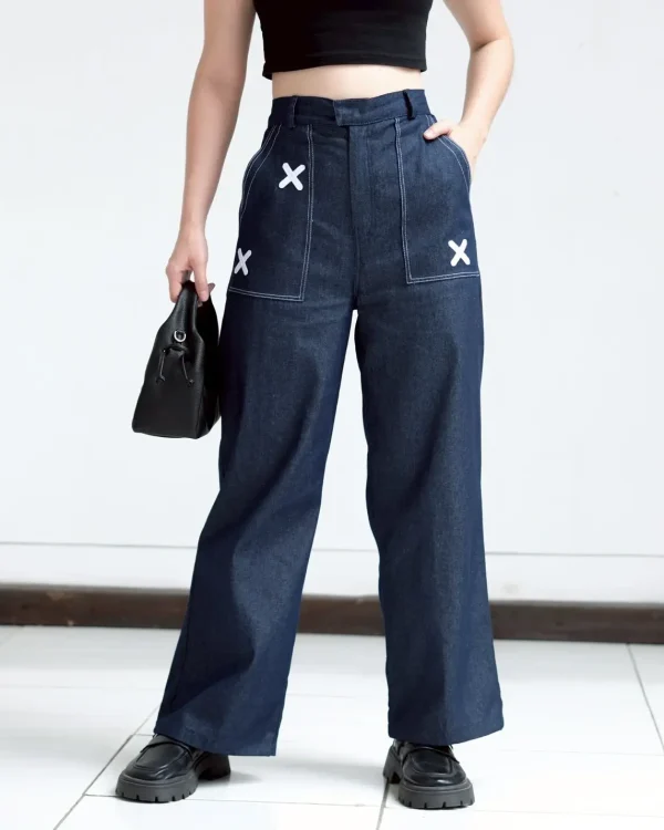 Dasa Denim Pants Dark Blue foto 3