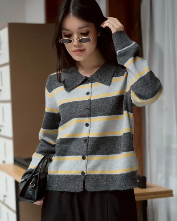 Fawzia Stripe Cardi foto 3