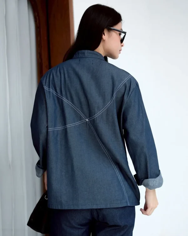 Miwa Denim Shirt Dark Blue foto 2