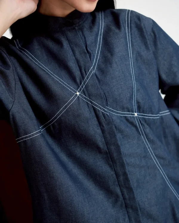 Miwa Denim Shirt Dark Blue foto 4