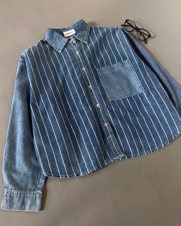 Evadne Denim Shirt Medium Blue foto 2