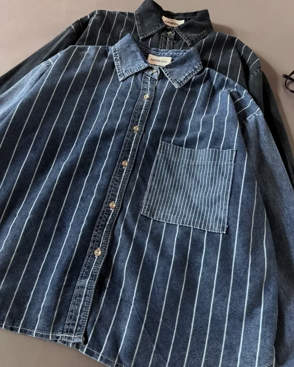 Evadne Denim Shirt Medium Blue foto 3