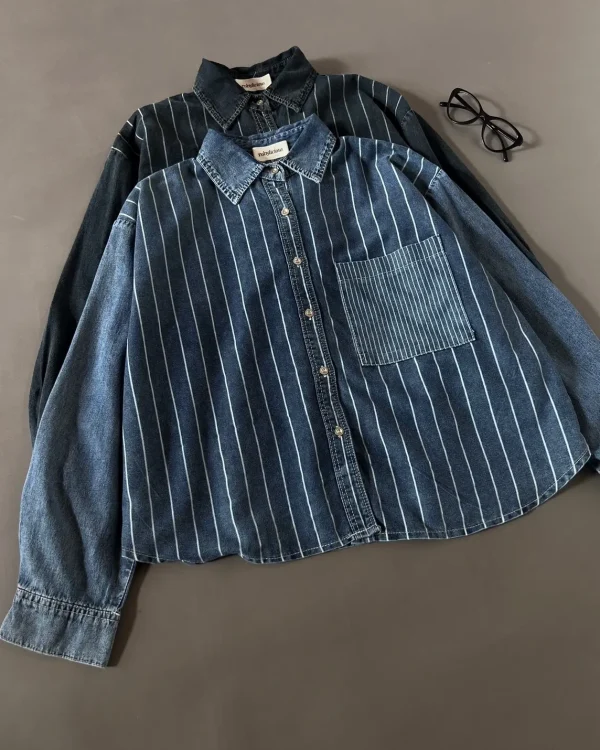 Evadne Denim Shirt Medium Blue foto 4