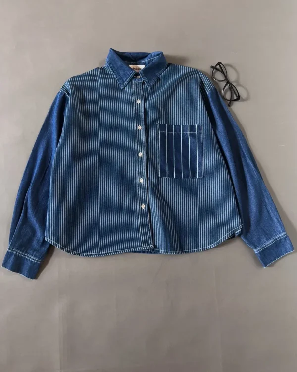 Fritzy Denim Shirt Dark Blue foto 1
