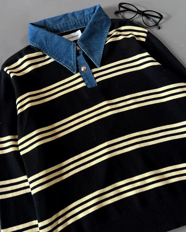 Irayna Stripe Longsleeve Black foto 3