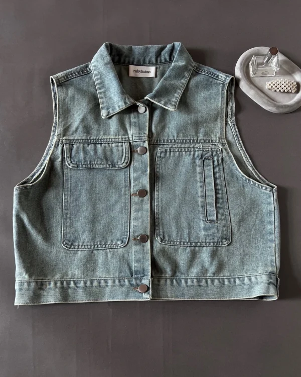 Qivela Denim Vest foto 4