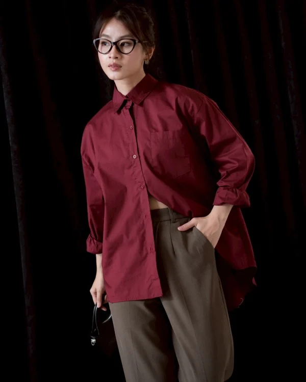 Namira Shirt Maroon foto 2