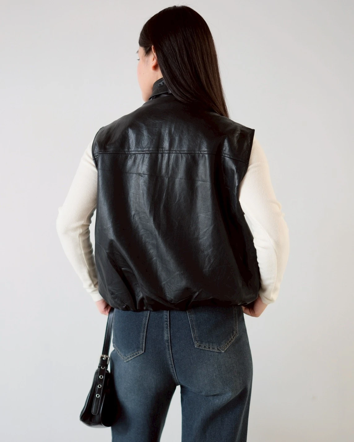 Xelina Leather Vest foto 6