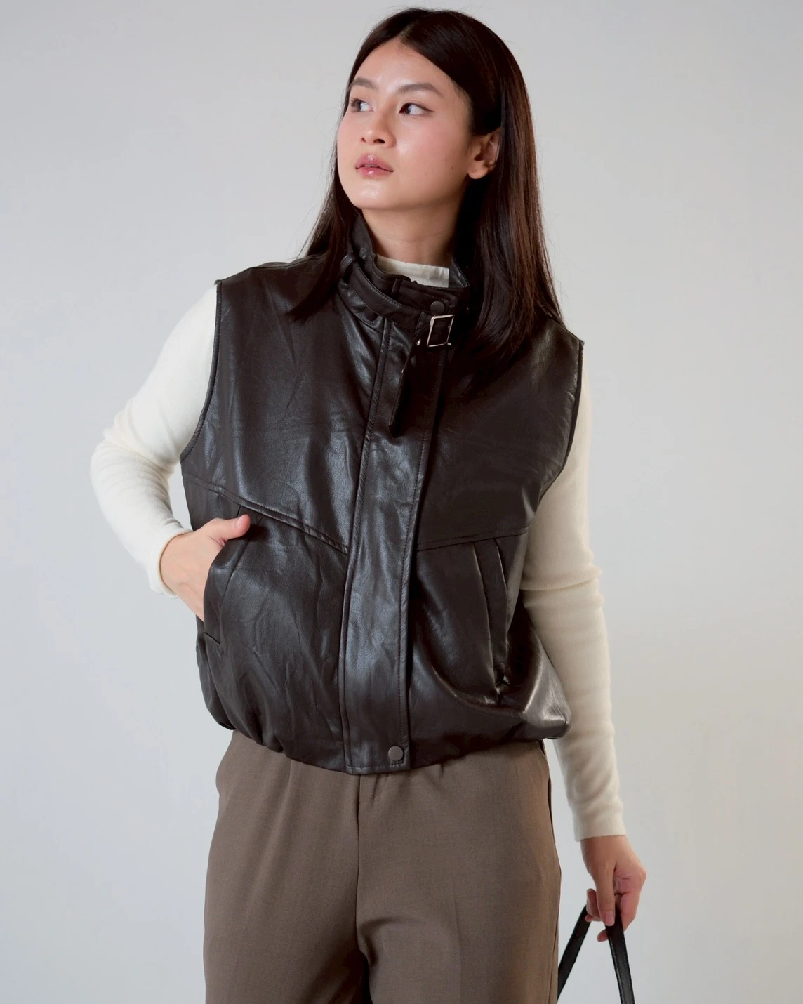 Xelina Leather Vest foto 1