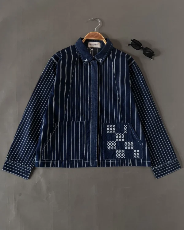 Okya Denim Shirt Dark Blue foto 4