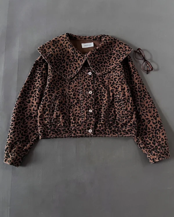 Peyza Leopard Denim Jacket foto 3