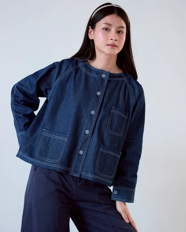 Umeda Denim Shirt Dark Blue foto 2