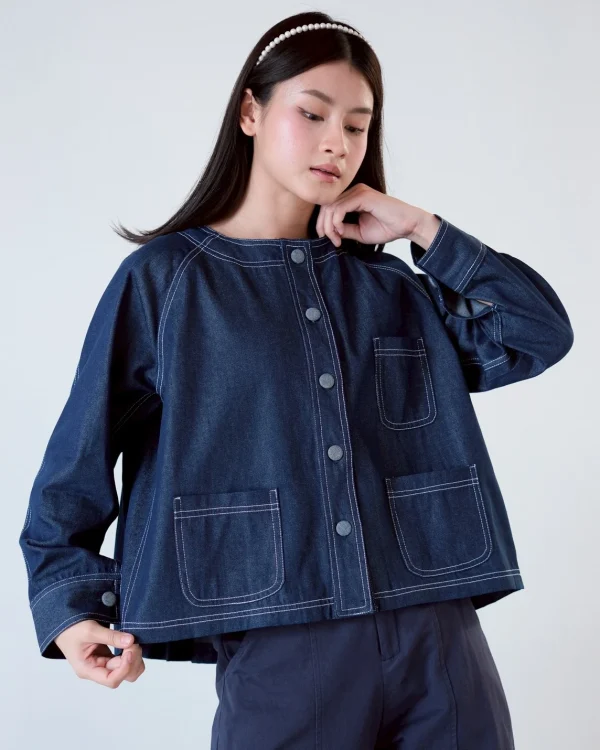 Umeda Denim Shirt Dark Blue foto 3