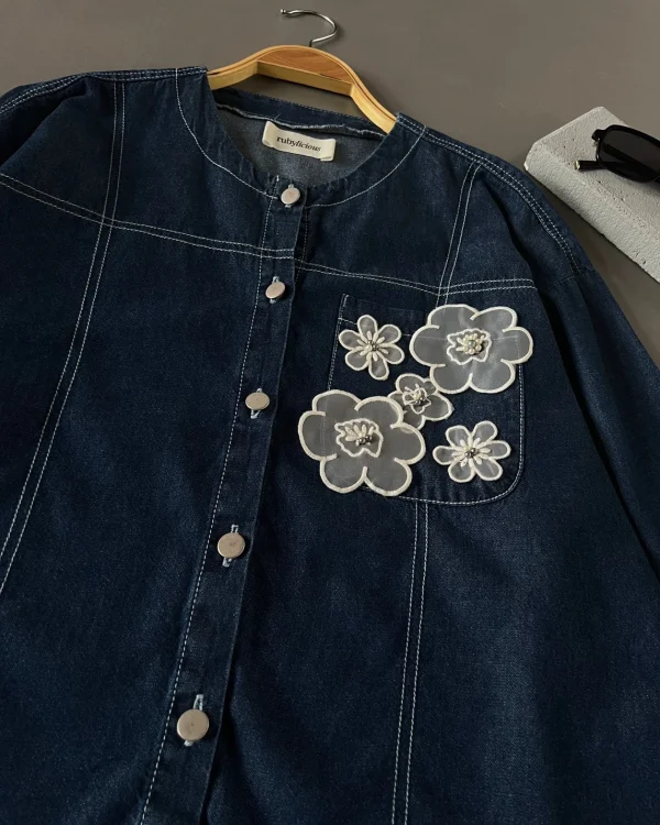 Pory Denim Shirt Dark Blue foto 2