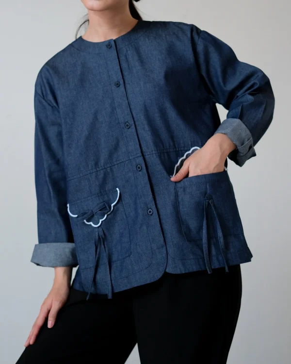 Prelia Denim Shirt Dark Blue foto 3