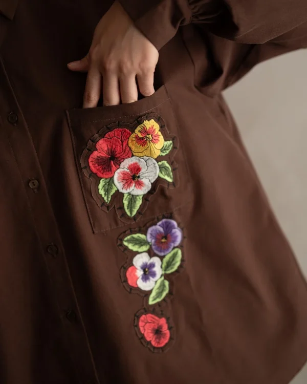 Hayba Shirt Coffee foto 3