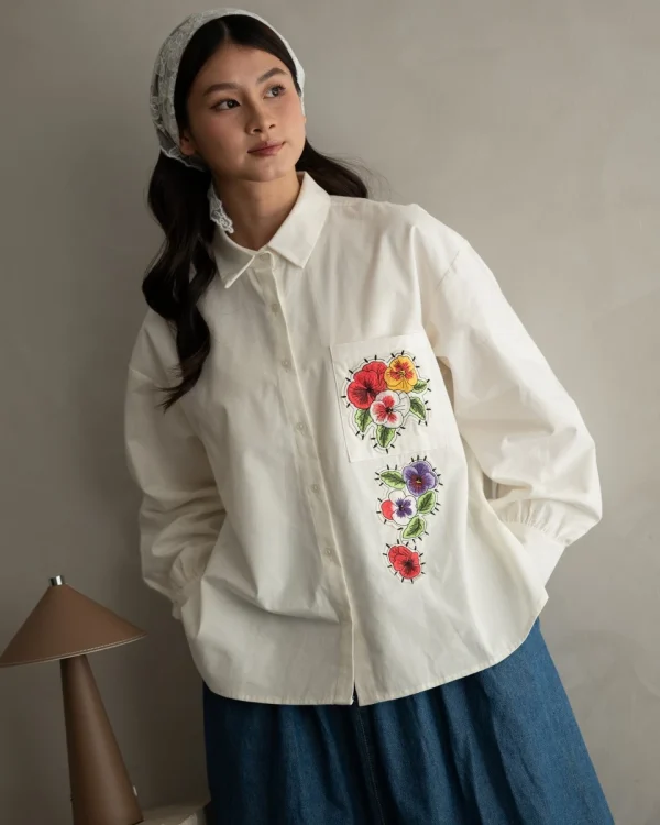 Hayba Shirt Broken White foto 3