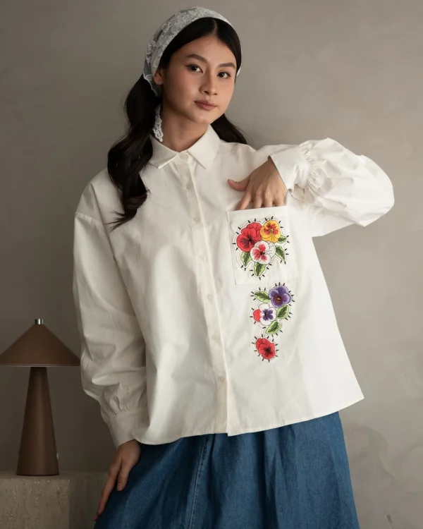 Hayba Shirt Broken White foto 2