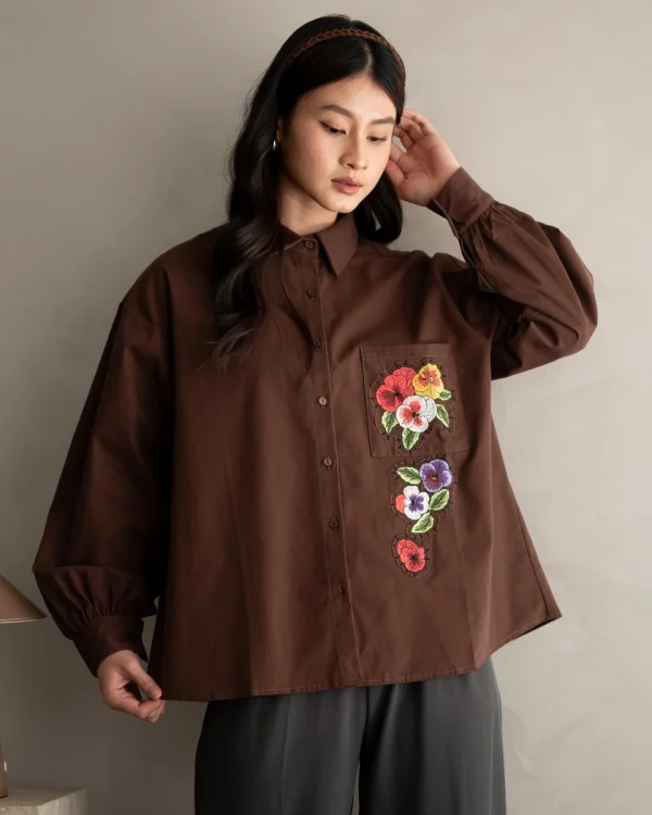 Hayba Shirt Coffee foto 1