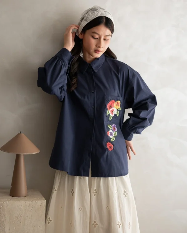 Hayba Shirt Navy foto 2
