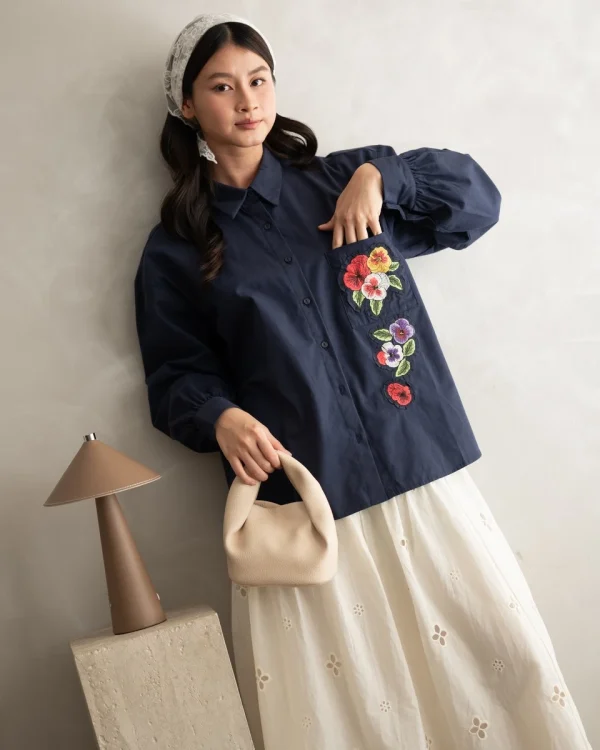 Hayba Shirt Navy foto 1