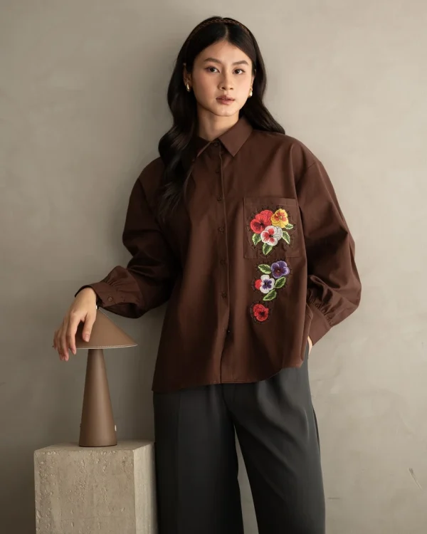 Hayba Shirt Coffee foto 2